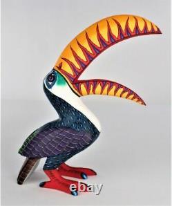 Oaxacan Wood Carving Damian Morales Toucan Bird Oaxaca Mexican Folk Art Alebrije