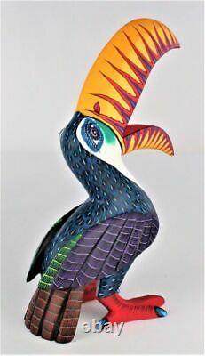 Oaxacan Wood Carving Damian Morales Toucan Bird Oaxaca Mexican Folk Art Alebrije
