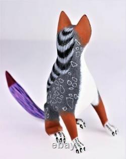 Oaxacan Wood Carving Eleazar Morales Coyote Fox Mexican Folk Art Alebrije Mexico