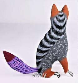 Oaxacan Wood Carving Eleazar Morales Coyote Fox Mexican Folk Art Alebrije Mexico