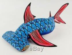 Oaxacan Wood Carving Eleazar Morales Hammerhead Shark Oaxaca Mexican Folk Art