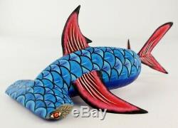 Oaxacan Wood Carving Eleazar Morales Hammerhead Shark Oaxaca Mexican Folk Art