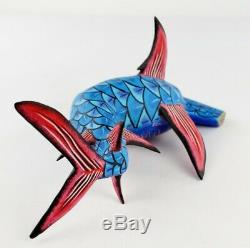 Oaxacan Wood Carving Eleazar Morales Hammerhead Shark Oaxaca Mexican Folk Art