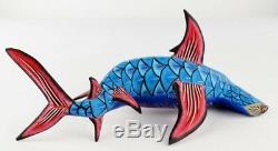 Oaxacan Wood Carving Eleazar Morales Hammerhead Shark Oaxaca Mexican Folk Art