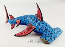 Oaxacan Wood Carving Eleazar Morales Hammerhead Shark Oaxaca Mexican Folk Art