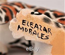 Oaxacan Wood Carving Eleazar Morales Lg Ocelot Wild Cat Oaxaca Mexican Folk Art
