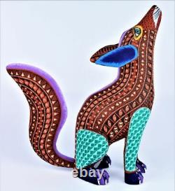 Oaxacan Wood Carving Lauro Ramirez Coyote Oaxaca Mexican Folk Art Alebrije