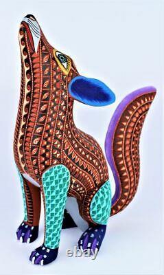 Oaxacan Wood Carving Lauro Ramirez Coyote Oaxaca Mexican Folk Art Alebrije