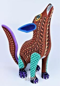 Oaxacan Wood Carving Lauro Ramirez Coyote Oaxaca Mexican Folk Art Alebrije