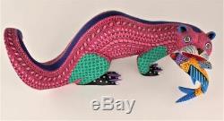 Oaxacan Wood Carving Lauro Ramirez Otter Fish Oaxaca Mexican Folk Art Alebrije