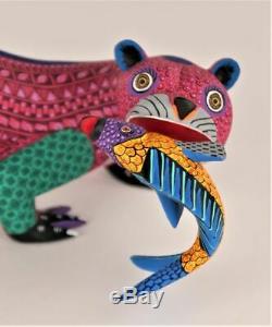 Oaxacan Wood Carving Lauro Ramirez Otter Fish Oaxaca Mexican Folk Art Alebrije