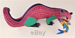 Oaxacan Wood Carving Lauro Ramirez Otter Fish Oaxaca Mexican Folk Art Alebrije