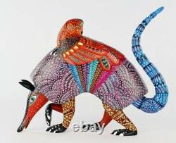 Oaxacan Wood Carving Mario Castellanos Armadillo Oaxaca Mexico Folk Art Alebrije