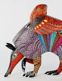 Oaxacan Wood Carving Mario Castellanos Armadillo Oaxaca Mexico Folk Art Alebrije