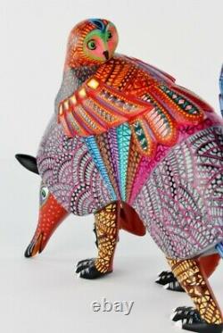 Oaxacan Wood Carving Mario Castellanos Armadillo Oaxaca Mexico Folk Art Alebrije