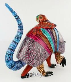 Oaxacan Wood Carving Mario Castellanos Armadillo Oaxaca Mexico Folk Art Alebrije