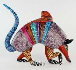 Oaxacan Wood Carving Mario Castellanos Armadillo Oaxaca Mexico Folk Art Alebrije