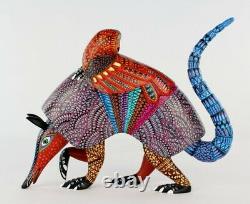 Oaxacan Wood Carving Mario Castellanos Armadillo Oaxaca Mexico Folk Art Alebrije