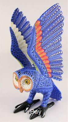 Oaxacan Wood Carving Mario Castellanos Owl Bird Oaxaca Mexico Folk Art Alebrije