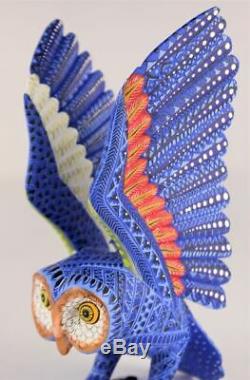 Oaxacan Wood Carving Mario Castellanos Owl Bird Oaxaca Mexico Folk Art Alebrije