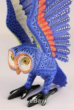 Oaxacan Wood Carving Mario Castellanos Owl Bird Oaxaca Mexico Folk Art Alebrije