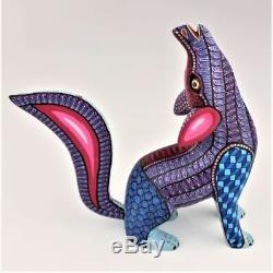 Oaxacan Wood Carving Melchor Howling Coyote Oaxaca Mexican Folk Art Alebrije