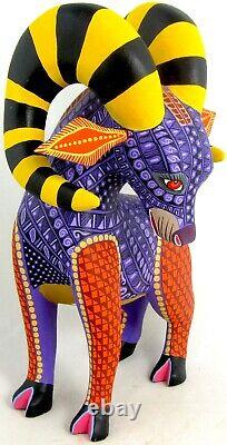 Oaxacan Wood Carving Ram Lauro Ramirez Mexican Folk Art Alebrije