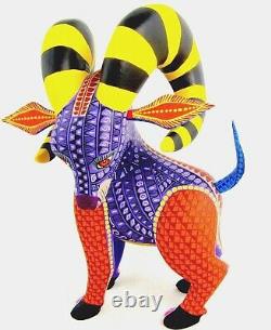 Oaxacan Wood Carving Ram Lauro Ramirez Mexican Folk Art Alebrije