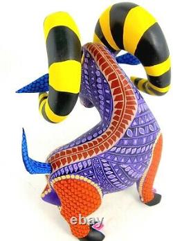 Oaxacan Wood Carving Ram Lauro Ramirez Mexican Folk Art Alebrije