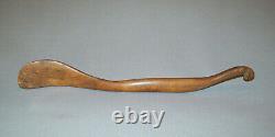 Old Antique Vtg 19th C 1800s Small Folk Art Carved Wooden Paddle Tool Whats it
