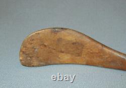 Old Antique Vtg 19th C 1800s Small Folk Art Carved Wooden Paddle Tool Whats it