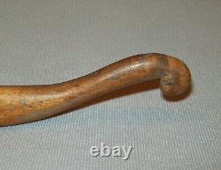 Old Antique Vtg 19th C 1800s Small Folk Art Carved Wooden Paddle Tool Whats it