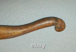 Old Antique Vtg 19th C 1800s Small Folk Art Carved Wooden Paddle Tool Whats it