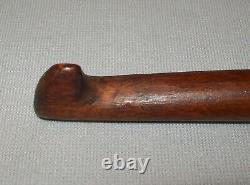 Old Antique Vtg Ca 1800s Folk Art Hand Carved Cherry Wooden Treen Scoop Ladle