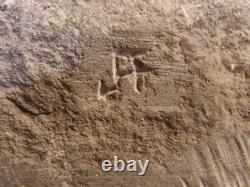 Old Folk Art Hand Carved Stone Carving of 2 Heads with Woman