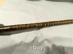 Old Irish Shillelagh Style Carved Folk Art Walking Stick Cane
