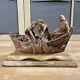 Olive Wood Statue Miracle Of The Fishermen Hand Carved Sculpture Folk Art Signed