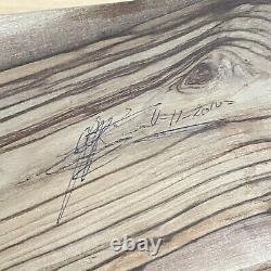 Olive Wood Statue Miracle Of The Fishermen Hand Carved Sculpture Folk Art Signed
