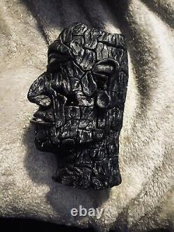 One Of A Kind Spirit Carving Vintage Face Sculpture Folk Art Tree Wizard