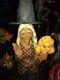 Orig. Ooak Hand Carved Anthony Costanza Halloween Folk Art Witch W Mask, Signed