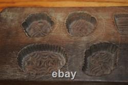 Original Antique Early Folk Art Carved Wood Candy Mold (Bird) Primitive Heavy