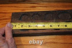 Original Antique Early Folk Art Carved Wood Candy Mold (Bird) Primitive Heavy