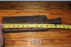 Original Antique Early Folk Art Carved Wood Candy Mold (Bird) Primitive Heavy