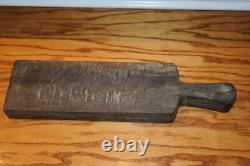 Original Antique Early Folk Art Carved Wood Candy Mold (Bird) Primitive Heavy