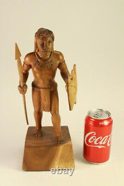 Original Filipino Ifugao Kalinga Warrior Tribal Art Carved Acacia Wood Sculpture