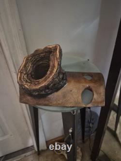 Original Folk/Outsider Art Carved Wooden Big Mouth Burl Sculpture