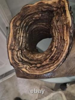 Original Folk/Outsider Art Carved Wooden Big Mouth Burl Sculpture