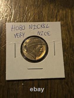 Original Hobo Nickel Hand-Carved Buffalo Nickel Unique Folk Art