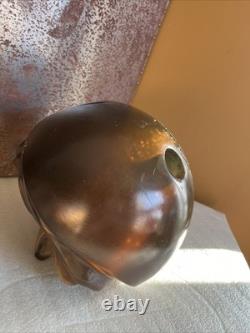 Outsider Art-Carved Bowling Ball Sculpture Face- Allen Christian House Of Balls