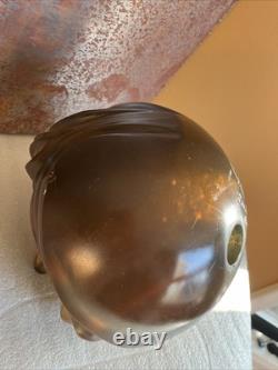 Outsider Art-Carved Bowling Ball Sculpture Face- Allen Christian House Of Balls Outsider Art-Carved Bowling Ball Sculpture Face- Allen Christian House Of Balls